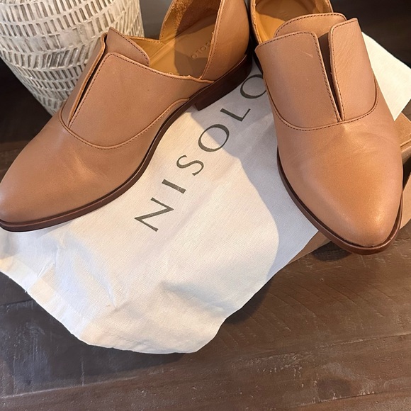 Nisolo Almond Leather Minimalist Loafers - Emma d’Orsay Oxfords - Picture 5 of 9